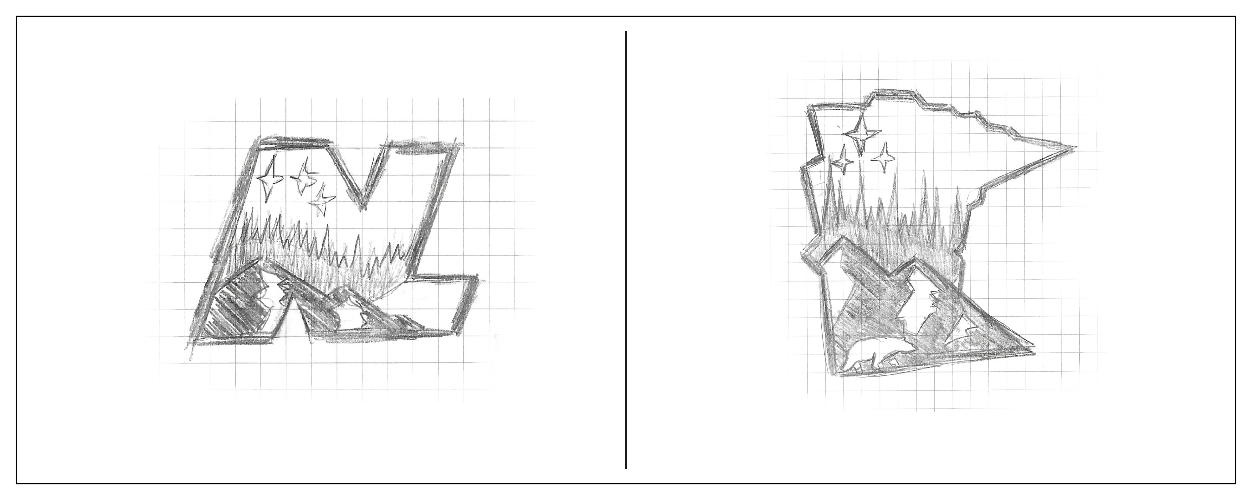 Northern Lights Logo Sketches