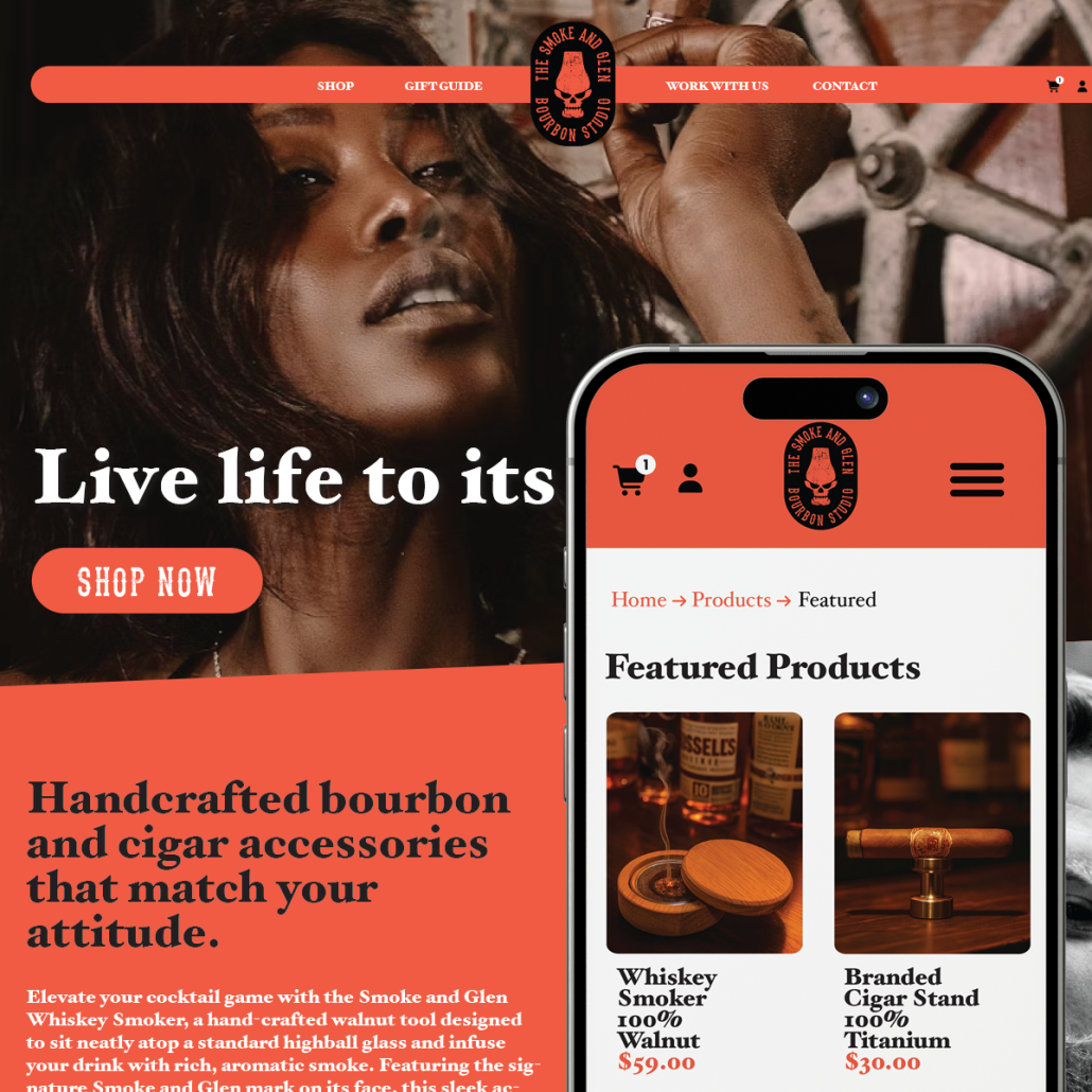 Smoke and Glen Web Mockups